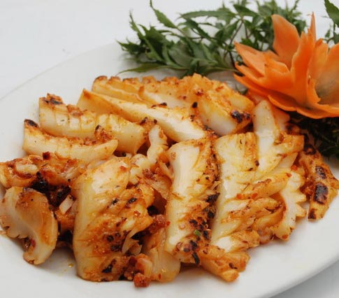 Cách làm món mực nang nướng cay